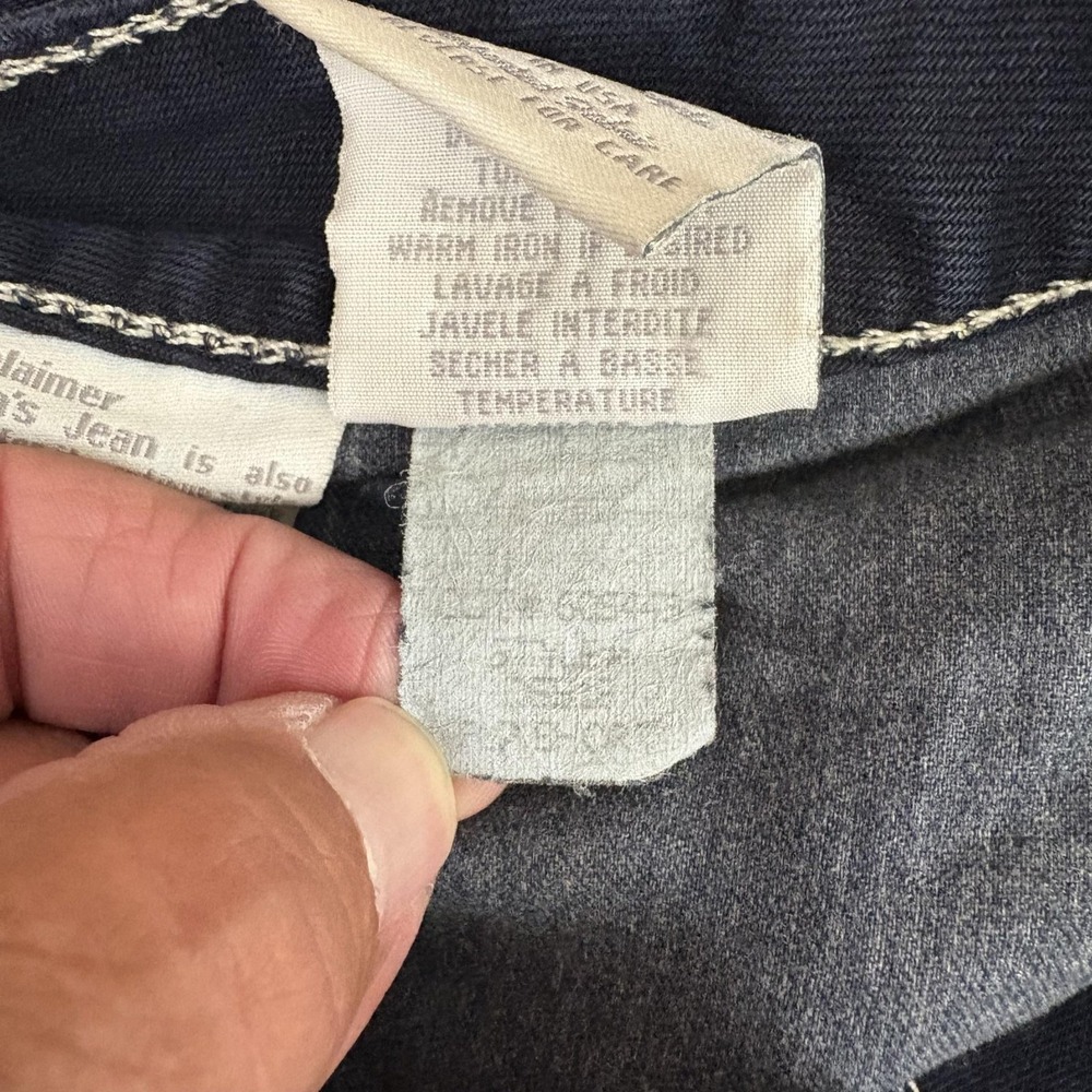 Robin's Jean Denim Shorts Mens 36 Blue Bermuda Rhinestone Back Pockets Biker - Picture 11 of 14